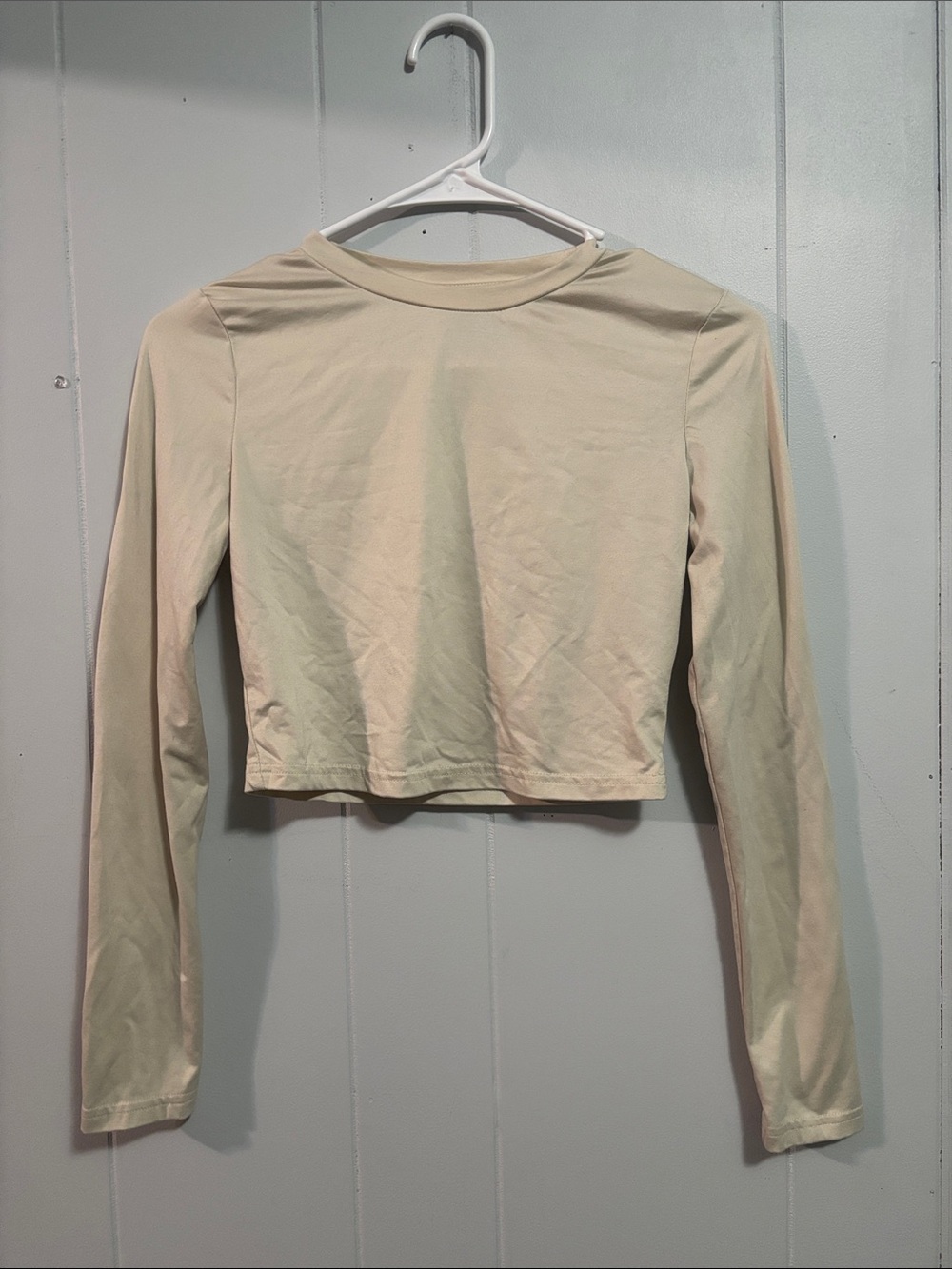 Women's Long Sleeve Crewneck Crop Top